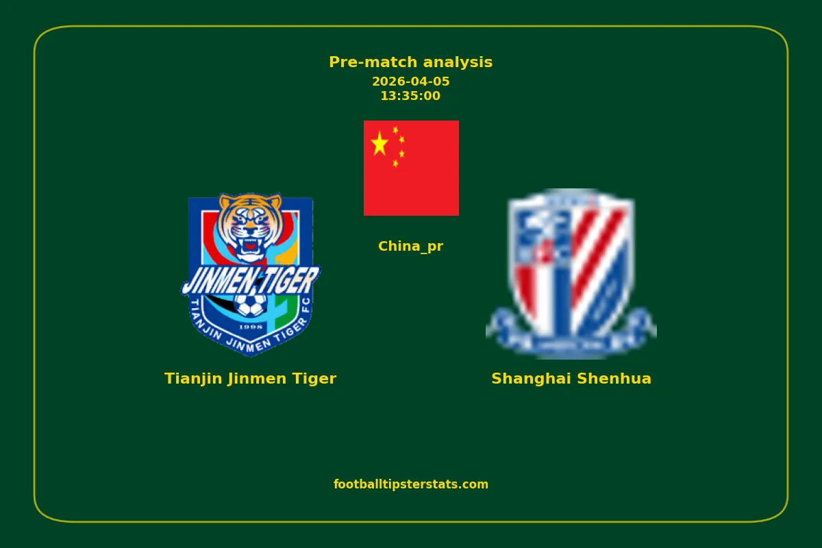 Pre-match analysis: Tianjin Jinmen Tiger vs Shanghai Shenhua on 2026-04-05